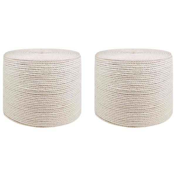 Въже от юта 2 pcs 2 Бяло 100% Тоса юта