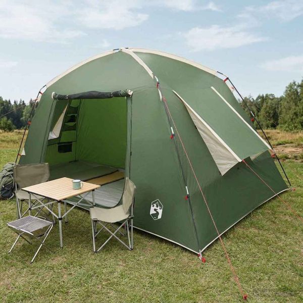 Кабинна палатка с покрив Зелено 300 x 210 x 156 см Полиестер
