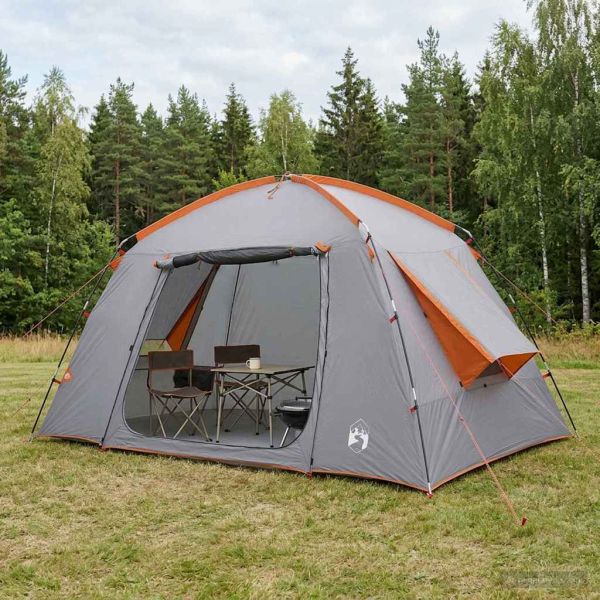 Кабинна палатка Сив и оранжев 300 x 210 x 156 см Полиестер