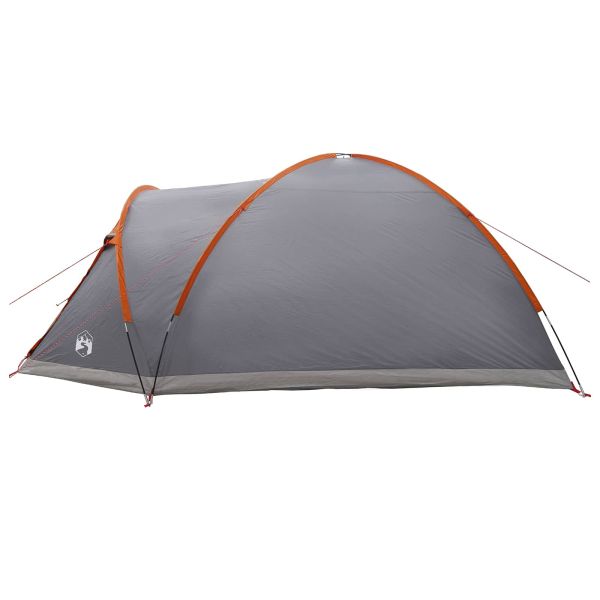 Кабинна палатка Сив и оранжев 6-местна Полиестер и стомана