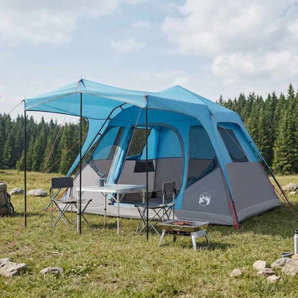Семейна палатка Синьо 305 x 275 x 190 см Полиестер и стомана