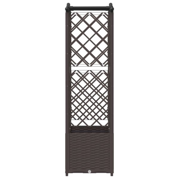 Повдигнато легло с решетка и покривка Кафяво 125 x 40 x 138 см
