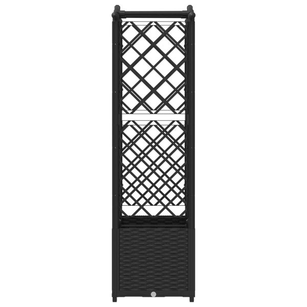Повдигнато легло с решетка и покривка Черно 125 x 40 x 138 см