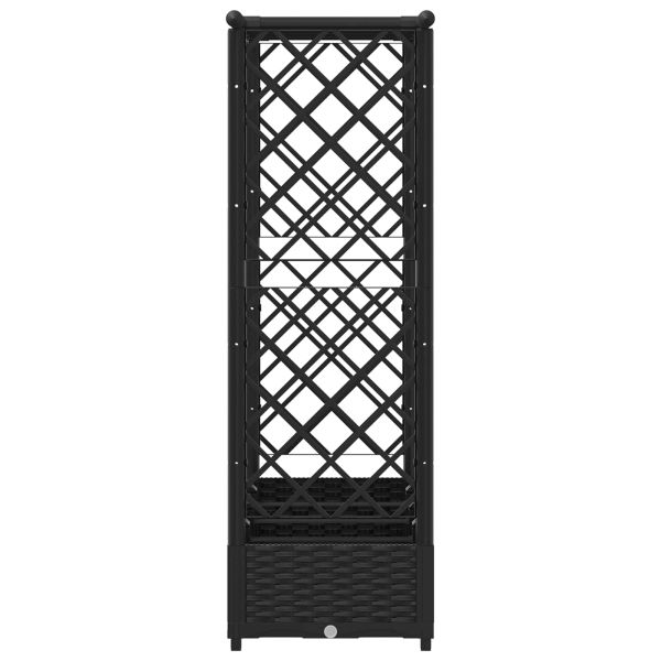 Повдигнато легло с решетка и покривка Черно 203 x 40 x 121 см