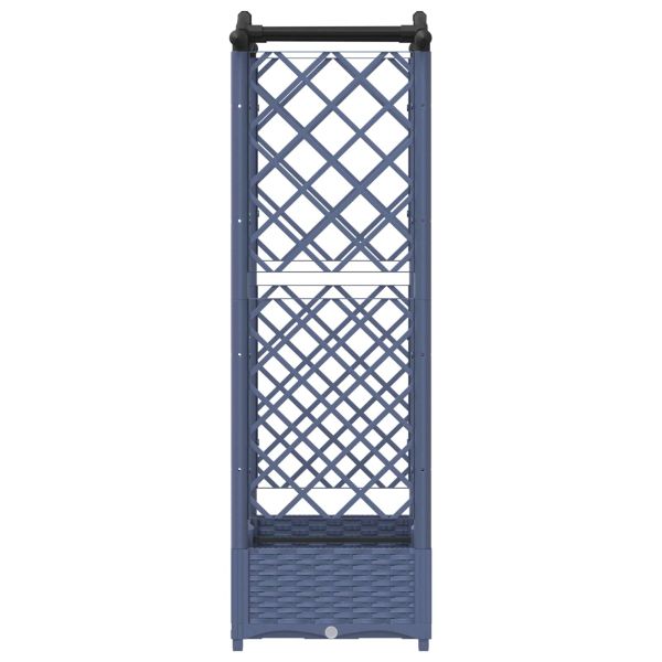 Повдигнато легло с решетка и покривка Сиво 124 x 40 x 123 см ПП