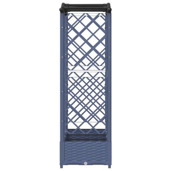 Повдигнато легло с решетка и покривка Сиво 169 x 40 x 123 см ПП