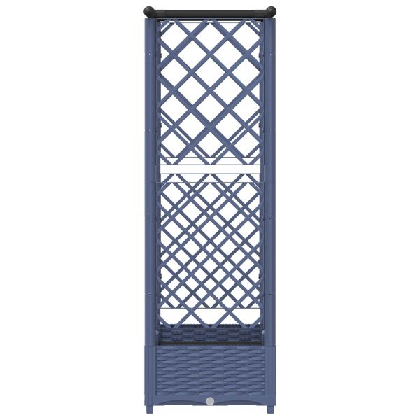 Повдигнато легло с решетка и покривка Сиво 122,5 x 40 x 121 см