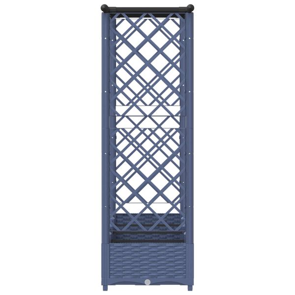 Повдигнато легло с решетка и покривка Сиво 203 x 40 x 121 см ПП