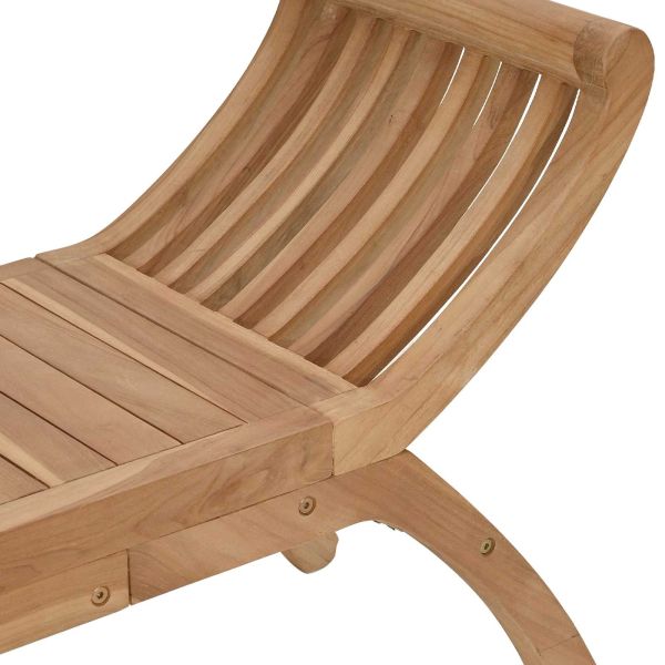 Градинска пейка 2 -Seater 126 cm Солидно тиково дърво Натурално