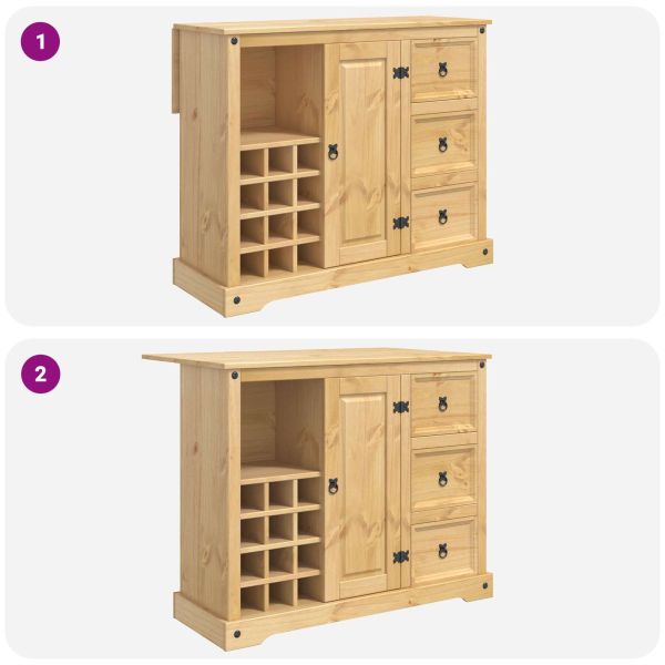 VidaXL Съхранение в кухнята с чекмедже Пчелен восък 112 x 70 x 91,5 см
