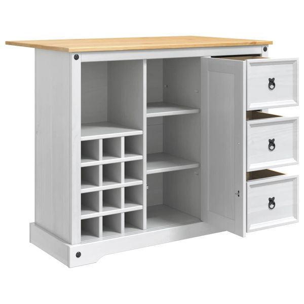 VidaXL Съхранение в кухнята Бяло и восък от мед 112 x 70 x 91,5 см