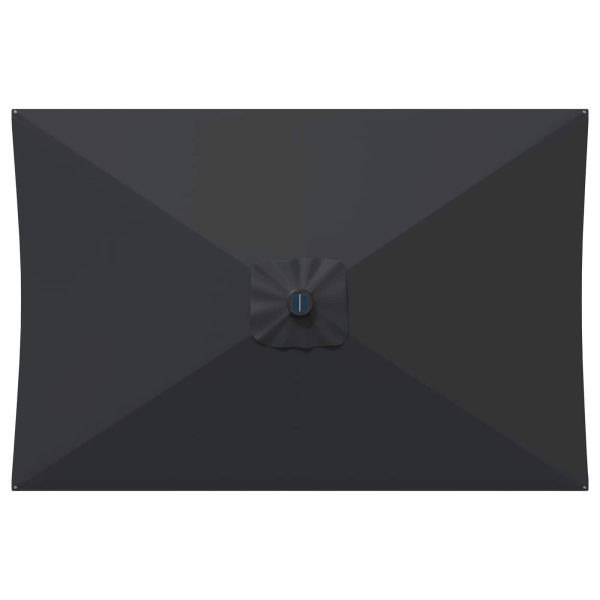 Градинен чадър с LED светлини и основа 200 x 300 cm Полиестер