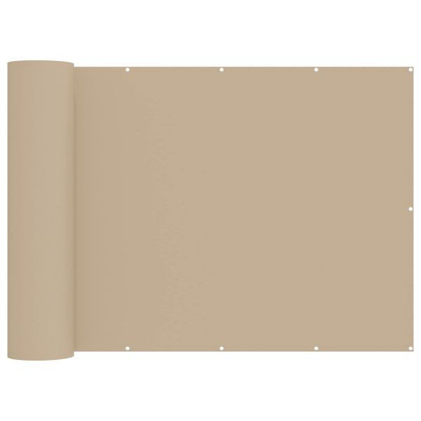 Прозорец за балкон 150 x 700 cm Тъкан с PU покритие Бежово