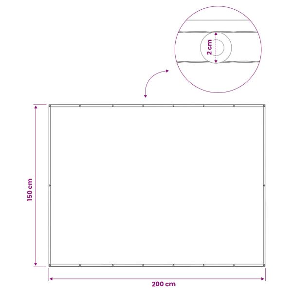 Прозорец за балкон 150 x 200 cm Тъкан с PU покритие Черно