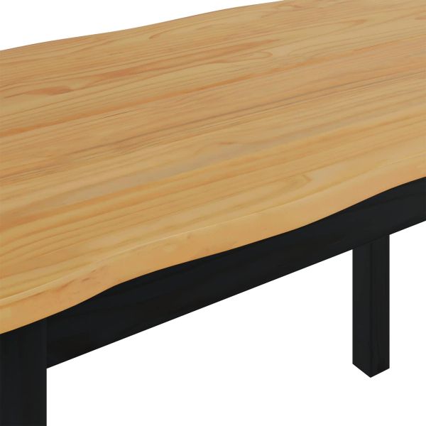 VidaXL Трапезна маса EKAI Черно 112 x 70 x 76,5 см