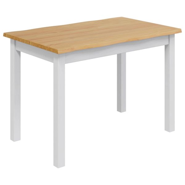 VidaXL Трапезна маса EKAI Бяло 112 x 70 x 76,5 см