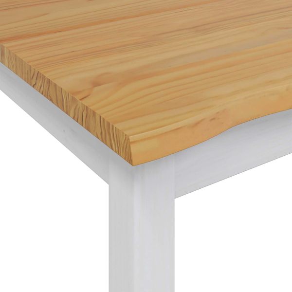VidaXL Трапезна маса EKAI Бяло 112 x 70 x 76,5 см
