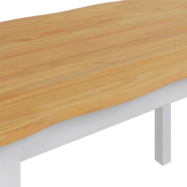 VidaXL Трапезна маса EKAI Бяло 112 x 70 x 76,5 см