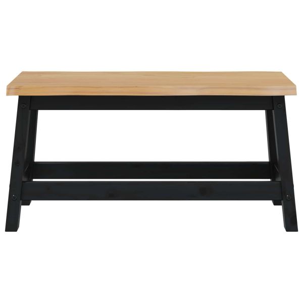 VidaXL Пейка за хранене EKAI Черно 91,5 x 29 x 45,5 см