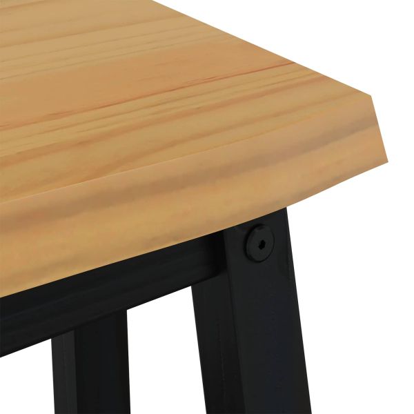 VidaXL Пейка за хранене EKAI Черно 91,5 x 29 x 45,5 см