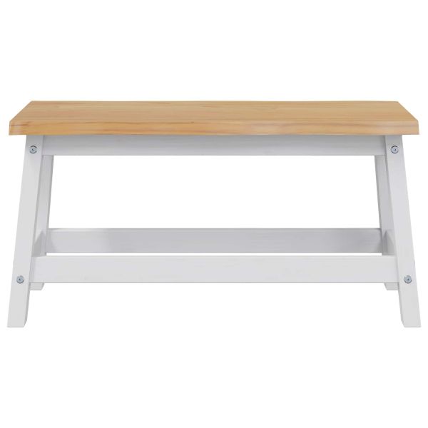 VidaXL Пейка за хранене EKAI Бяло 91,5 x 29 x 45,5 см