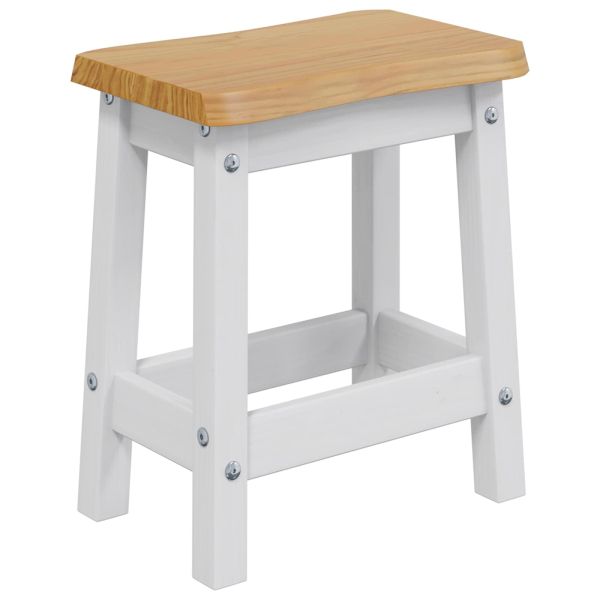 VidaXL Бар стол EKAI 2 pcs Бяло 40 x 29 x 45,5 см