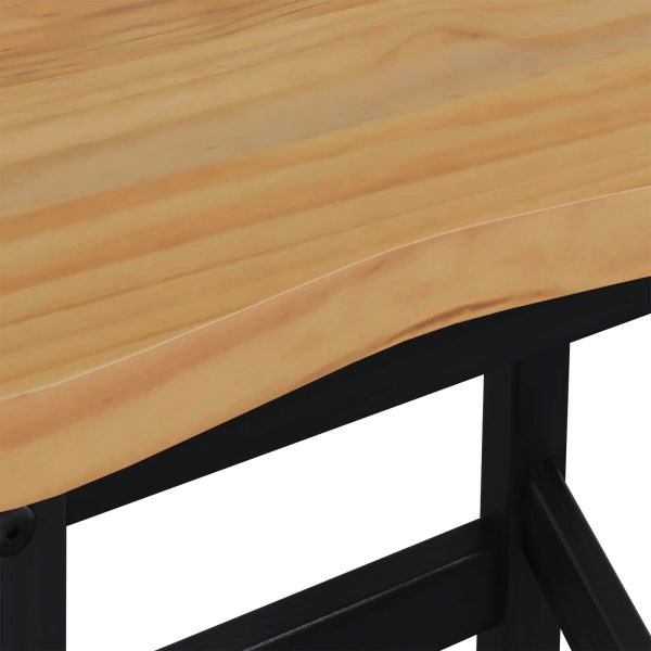 VidaXL Висок бар стол EKAI 2 pcs Черно 40 x 29 x 63 см