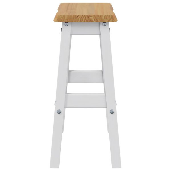 VidaXL Висок бар стол EKAI 2 pcs Бяло 40 x 29 x 63 см