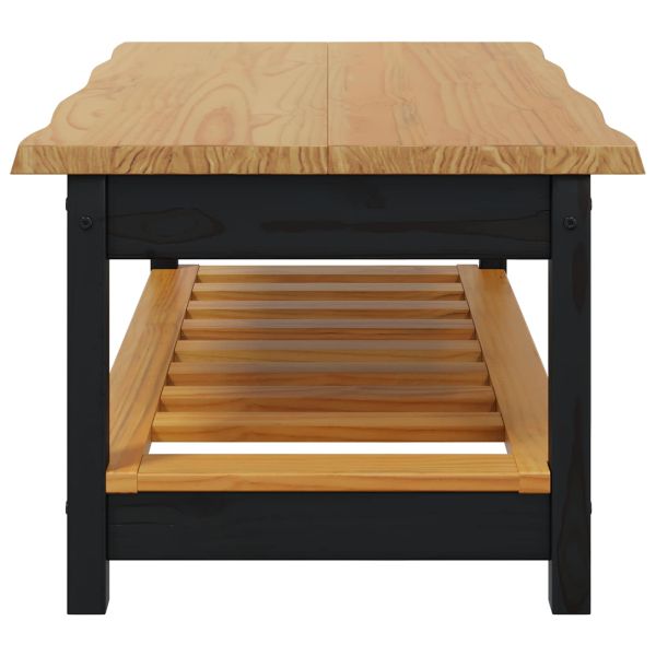 VidaXL Масичка за кафе EKAI Черно 100 x 60 x 45,5 см