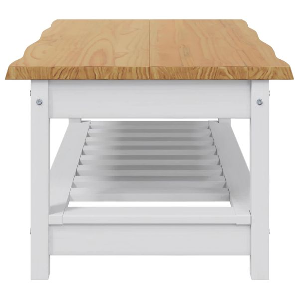 VidaXL Масичка за кафе EKAI Бяло 100 x 60 x 45,5 см