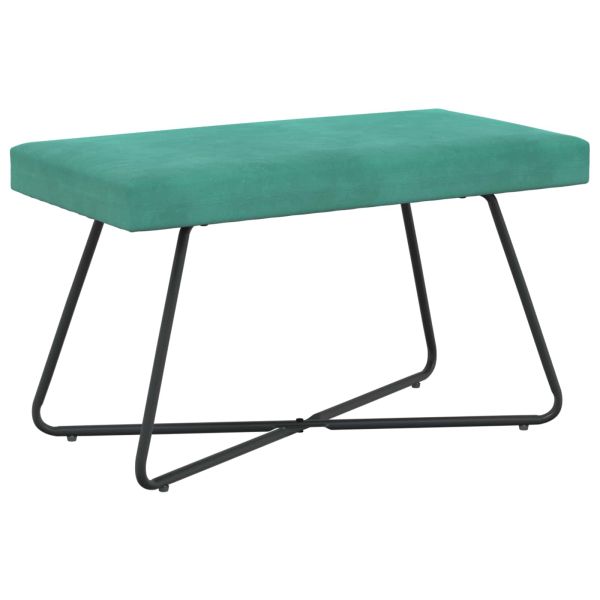 Пейка Едноцветен Тюркоаз 80 x 40 x 45 см Кадифе
