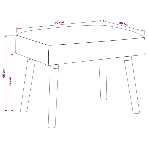 Пейка Едноцветен Тъмносиво 60 x 40 x 45 см Букле