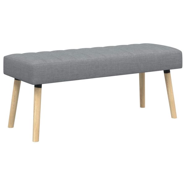 Пейка с канали Светлосиво 110 x 40 x 46 cm Текстил
