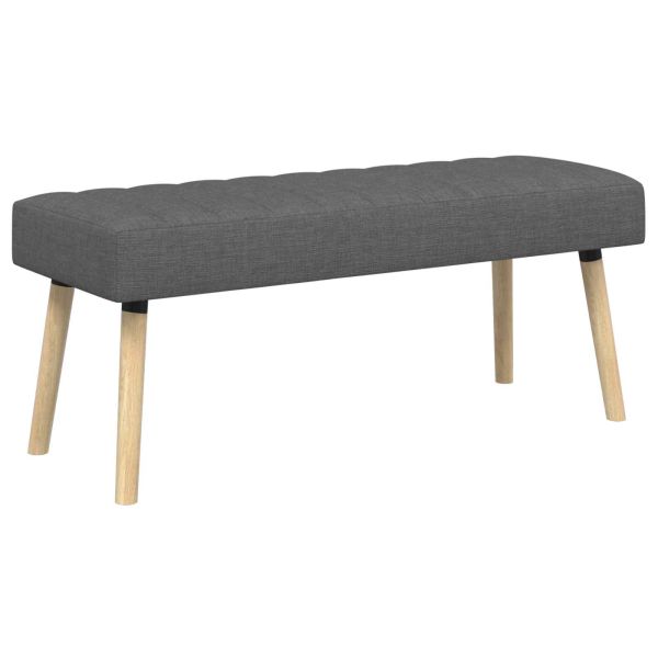 Пейка с канали Тъмносиво 110 x 40 x 46 cm Текстил
