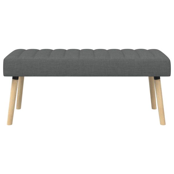 Пейка с канали Тъмносиво 110 x 40 x 46 cm Текстил
