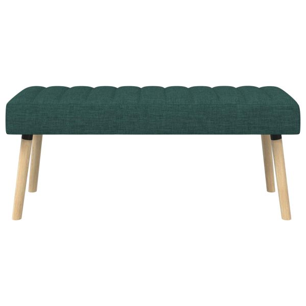 Пейка с канали Тъмнозелено 110 x 40 x 46 cm Текстил