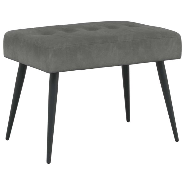 Пейка с копчета Тъмносиво 60 x 40 x 45 см Кадифе