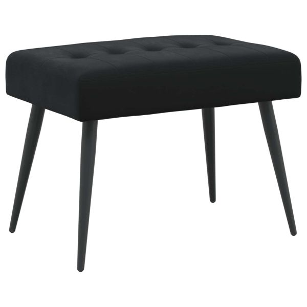 Пейка с копчета Черно 60 x 40 x 45 см Кадифе