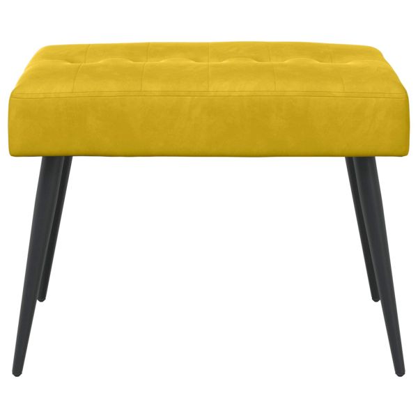 Пейка с копчета Жълто 60 x 40 x 45 см Кадифе