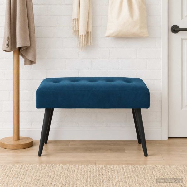 Пейка с копчета Синьо 60 x 40 x 45 см Кадифе