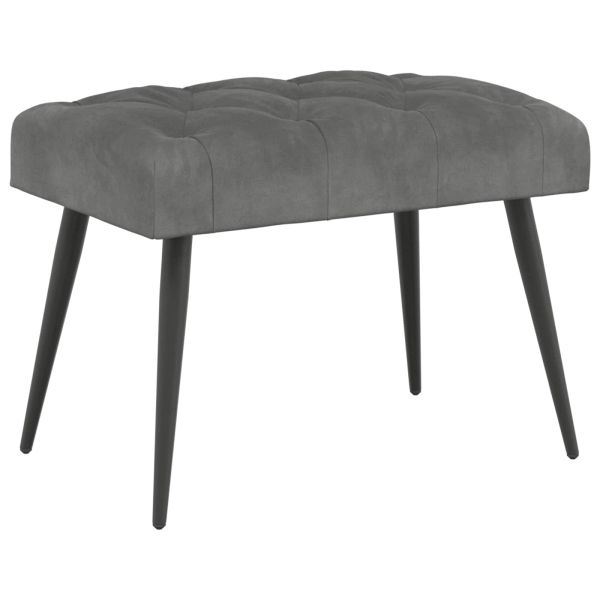 Пейка с копчета Тъмносиво 60 x 40 x 45 см Кадифе