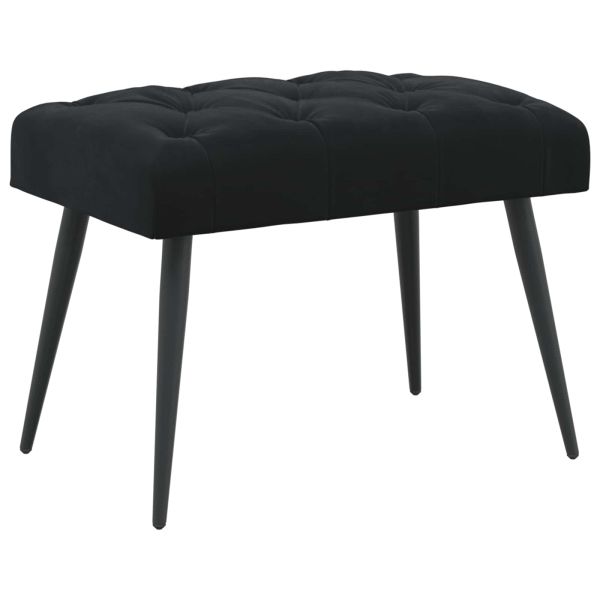 Пейка с копчета Черно 60 x 40 x 45 см Кадифе