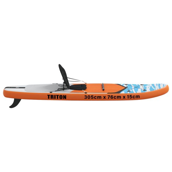 SUP дъска със седалка 2-в-1 TRITON 305 x 76 x 15 cm Синьо за