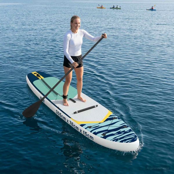 SUP дъска с място 2 в 1 APEX 305 x 76 x 15 cm Синьо за
