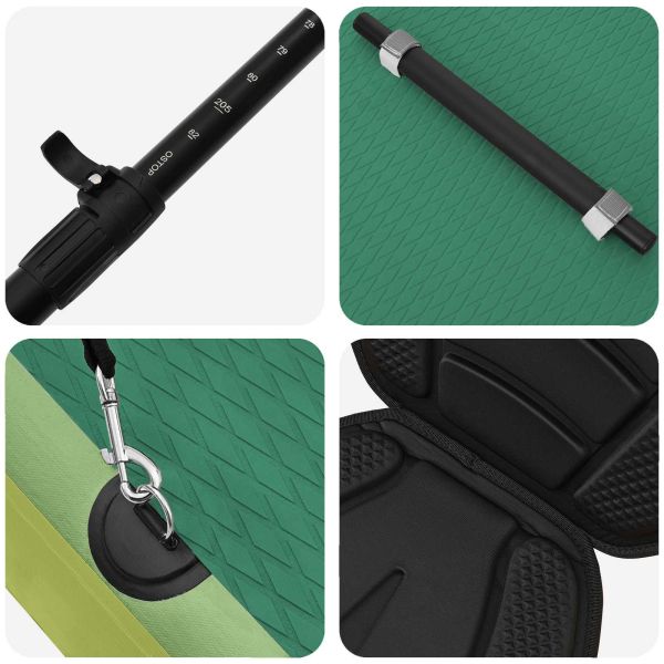 SUP дъска с седалка 2 в 1 POSEIDON 335 x 76 x 15 см Зелено за