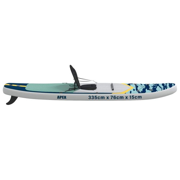 SUP дъска с място 2 в 1 APEX 335 x 76 x 15 см Синьо за