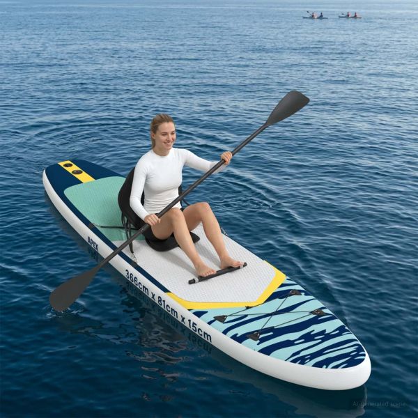 SUP дъска с място 2 в 1 APEX 366 x 81 x 15 см Синьо за