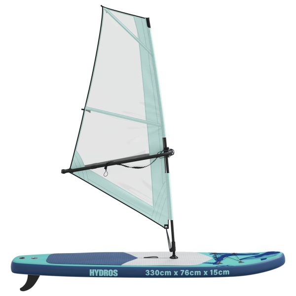 Надуваем SUP борд с платно HYDROS 330 x 76 x 15 см Тюркоаз за
