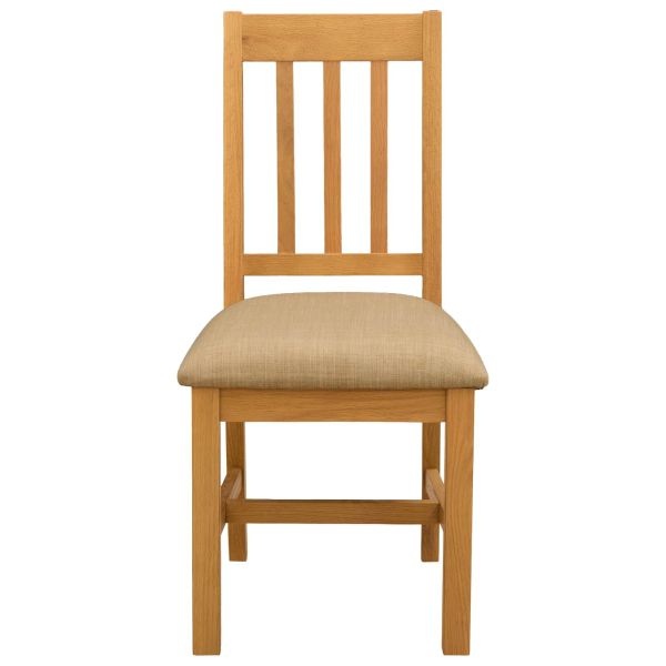 Трапезен стол VENLO 2 pcs Масивен дъб Бежово 45 x 53 x 92 см