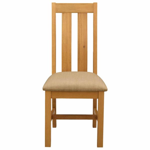 Трапезен стол 2 pcs Масивен дъб Бежово 45 x 54 x 100 см